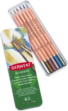 Set de 6 colores metálicos Derwent Academy