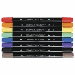 Marcadores Doble Punta Pincel 8pza Derwent Academy - comprar online