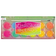 Acuarela Chroma Blends 12 colores neón - Ooly