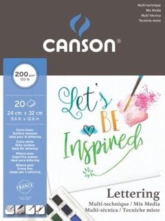 Canson Pad Lettering Mix Media 20 Hojas - comprar online