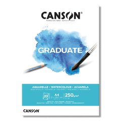 Watercolor Paper Pad Graduate Canson A4-A5 2 TAMAÑOS - comprar online