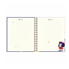 Libreta Tapa Dura con Espiral Grande – Mafalda (rosa) - comprar online