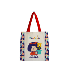 Bolsa Algodón Mediana – Mafalda con flor