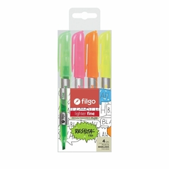 Set 4 Destacadores Lighter Fine Filgo Galaxy