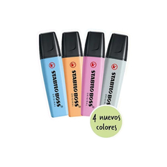 Destacadores por unidad nuevos colores pastel Stabilo Boss - comprar online