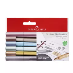 Destacador Textliner Plus Colores Metálicos - Faber Castell