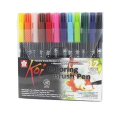 Plumon Acuarelable Koi Coloring Brush Set 12 Colores