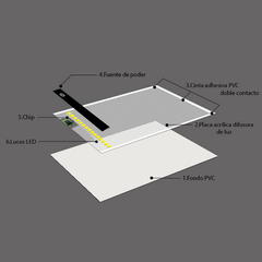 Tablero de Dibujo de Luz A3 de 46x33x0.6cm. en internet