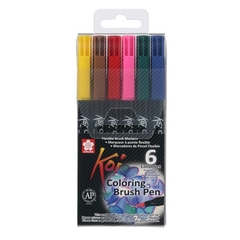 Sets BÁSICOS de plumones acuarelables punta pincel Koi Coloring Brush - comprar online