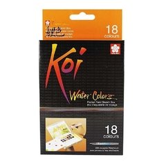 Kit de acuarela Koi Sakura 18 colores pastilla más pincel de agua