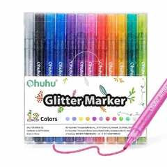 Marcadores Glitter Metálicos 12 colores - Ohuhu