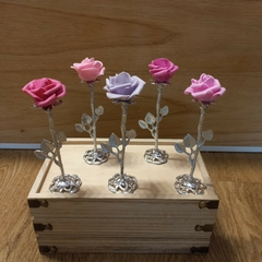 souvenir rosa tallo 10 cm - comprar online