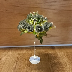 centro de mesa ramo flores y luz led 30cm - comprar online
