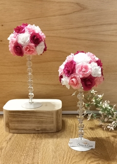 Centro de mesa topiario con flores