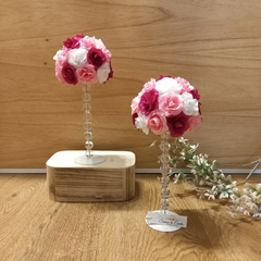 Centro de mesa topiario con flores - comprar online