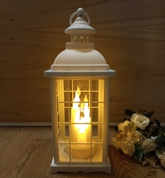 Farol con 3 velas led 35 cm Centro De Mesa Decoración - comprar online