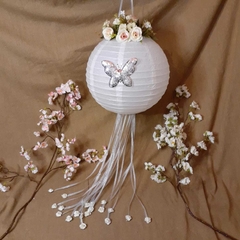 Ceremonia de cintas Esfera de papel con Flores y aplique en internet