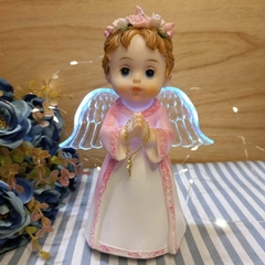 Angel Con Luz Comunion Adorno Torta 17 cm