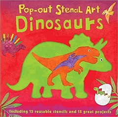 Pop-out stencil art: Dinosaurs