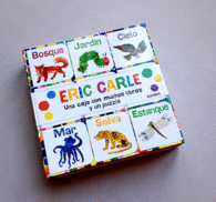 Eric Carle. Una caja con muchos libros y un puzzle