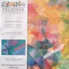 Papel para origami "Color party" ( Tamaño 15x15 cm - pack x 20 papeles) - comprar online