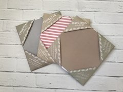 Papel para origami "Pinky stripes" ( Tamaño 15x15 cm simple faz x 20 papeles) - comprar online