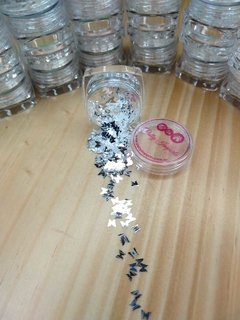 Glitter Formato Borboleta Prata - comprar online
