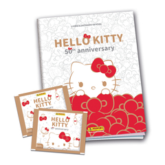 PACK PROMO 1 album + 25 sobres de figuritas HELLO KITTY 50° ANIVERSARIO