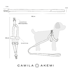 COLEIRA AKITA CAMEL