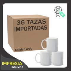 PROMO - 36 Tazas ceramicas rectas importadas (AAA)