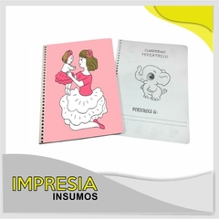 Libretas con tapas de cartulina sublimable (Hojas rayadas)