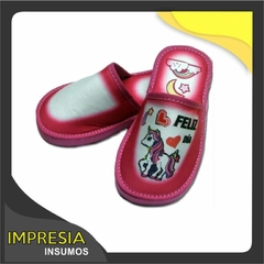 Pantuflas de simil neoprene con corderito