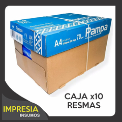 PROMO - Caja de resma A4 Pampa 70grs (x10 resmas)