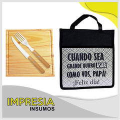 PROMO - 3 Sets para asados PREMIUM con tabla y funda rectangular