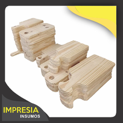 Tablas de madera rectangulares largas sin mango