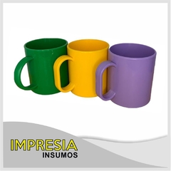 Tazas plasticas colores fuertes