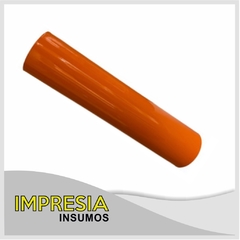 Vinilo autoadhesivo importado naranja, medida 1m x 30,5cm