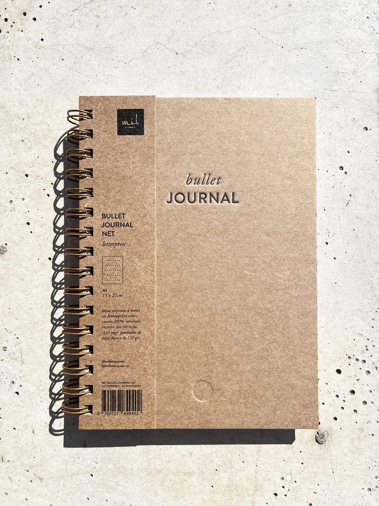 Cuaderno Letterpress A5 - Bullet Journal - Punteado