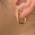 Brinco Ear Hook de Prego Folheado