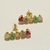 Brinco Earhook com Pedras Coloridas Dourado | Pistache Acessórios