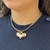 Colar Choker Dourado com Coração | Pistache Acessórios