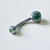 Piercing Umbigo Pedra Pequena Cristal Verde | Pistache Acessórios