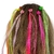 Presilha Infantil de Mechas de Cabelo Neon com 6 Unidades