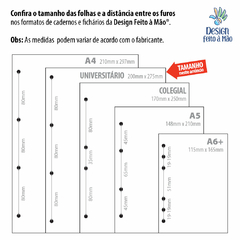 Fichário Universitário 250fls + divisórias Sonhos Turquesa na internet