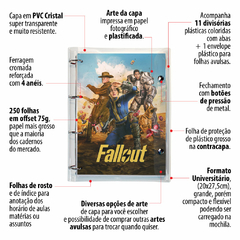 Fichário Universitário 250fls + divisórias Fallout - comprar online