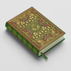 Caderno Old Book Floral Verde