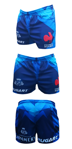 Short de rugby Francia, Pro Rugart - FREEMASONS BOUTIQUE