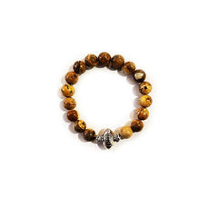 Pulsera de rugby, piedra natural Jade