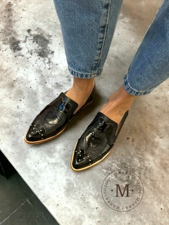 Mocasín de cuero mujer