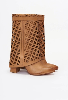 Bota de cuero mujer